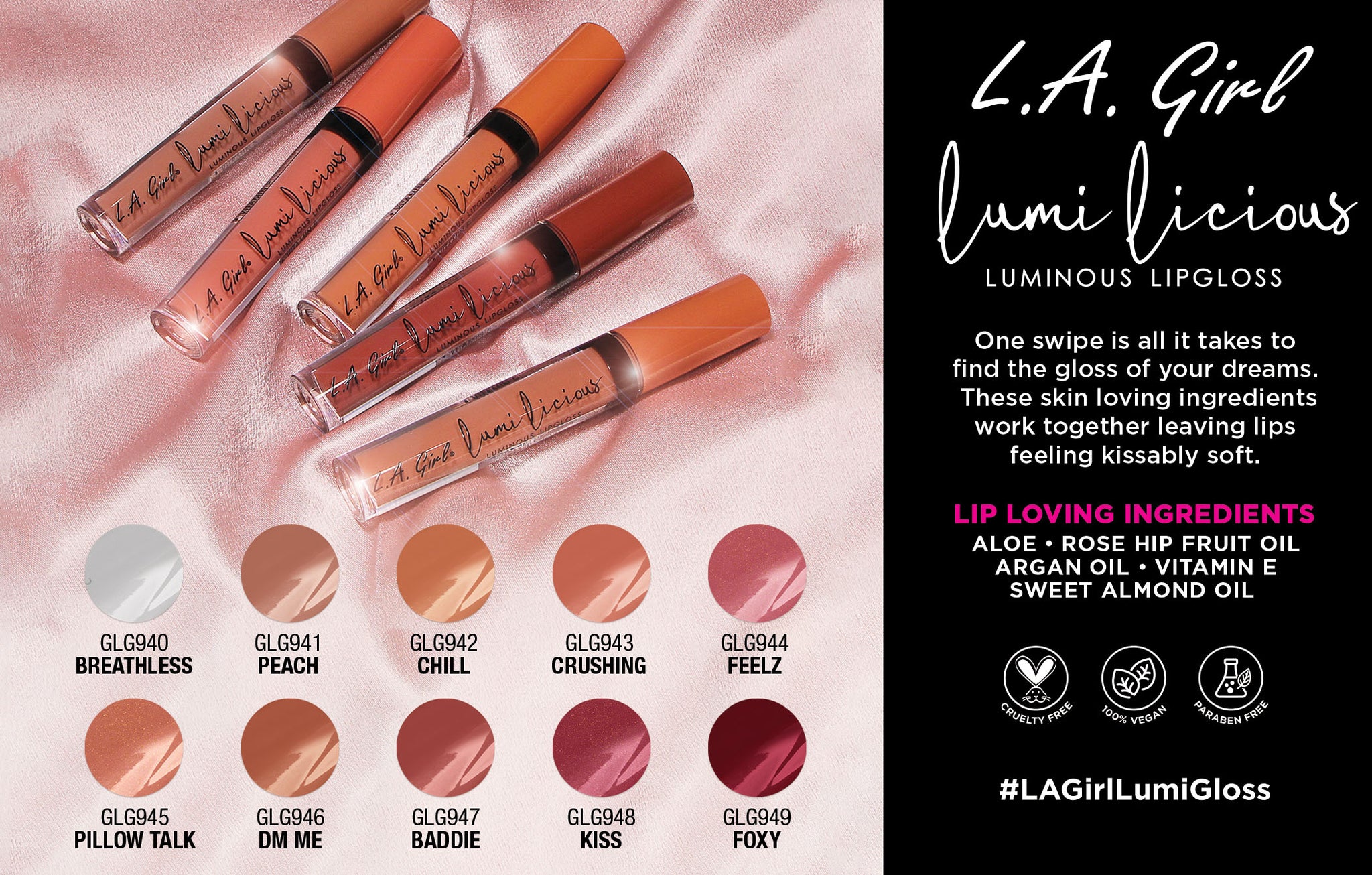 LAG 2022 lumilicious lipgloss postcard 5x7 back promo