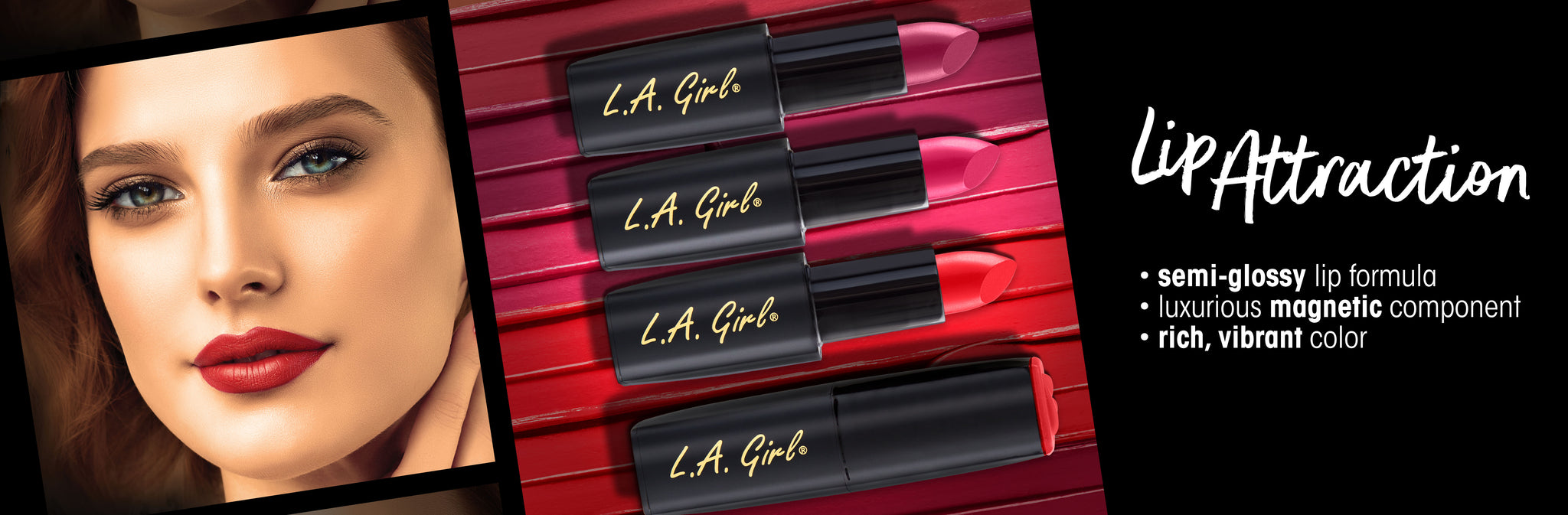 LAG Lip Attraction web banner landing page promo