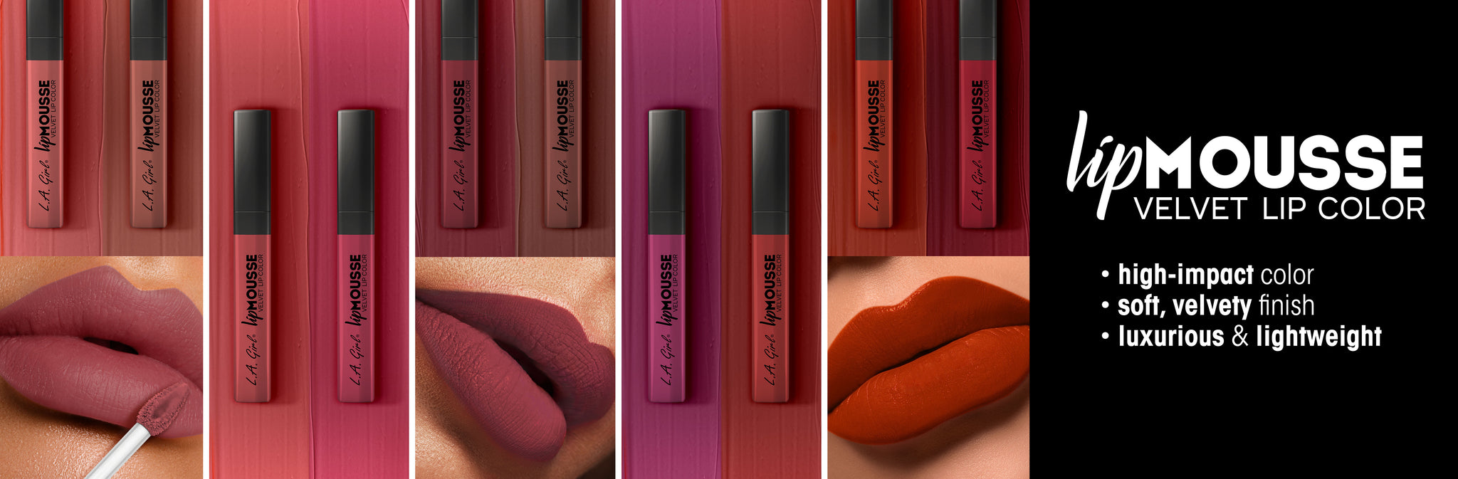 LAG Lip Mousse web banner landing page promo