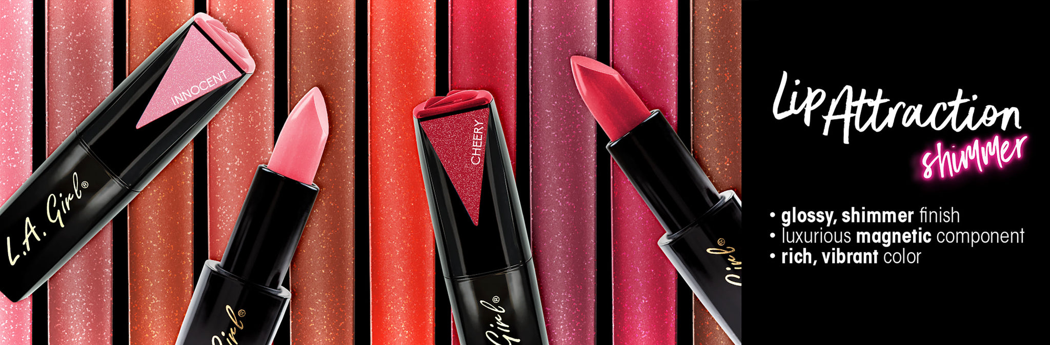 LAG Shimmer Lip attraction web banner landing page promo