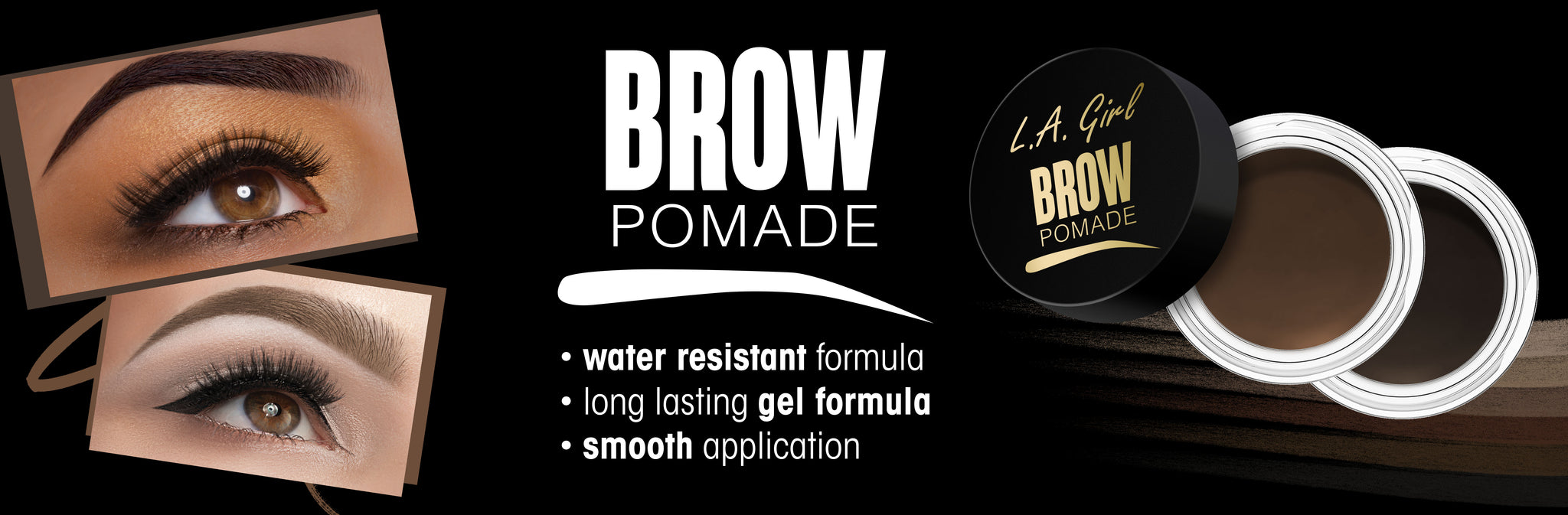 LAG brow pomade web banner landing page promo