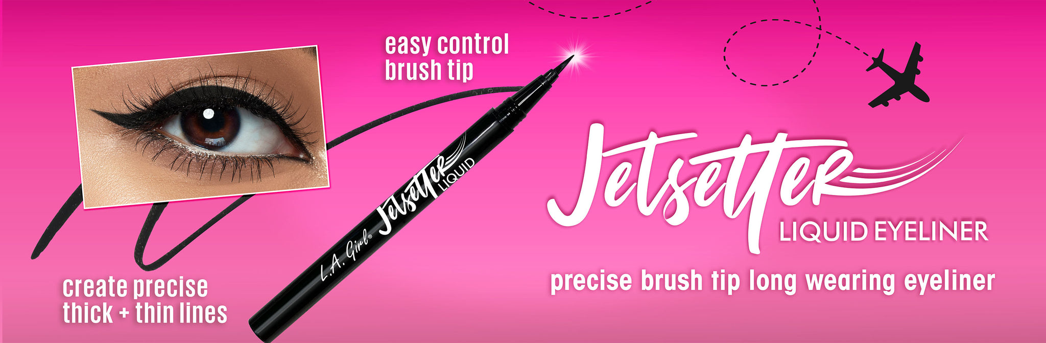 LAG jetsetter eyeliner web banner landing page promo