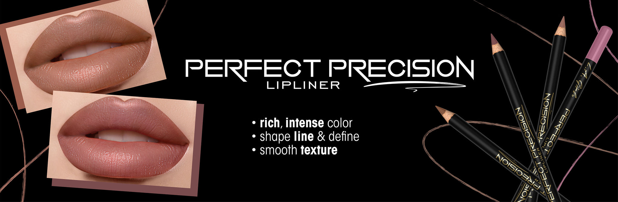 LAG precision lipliner web banner landing page promo