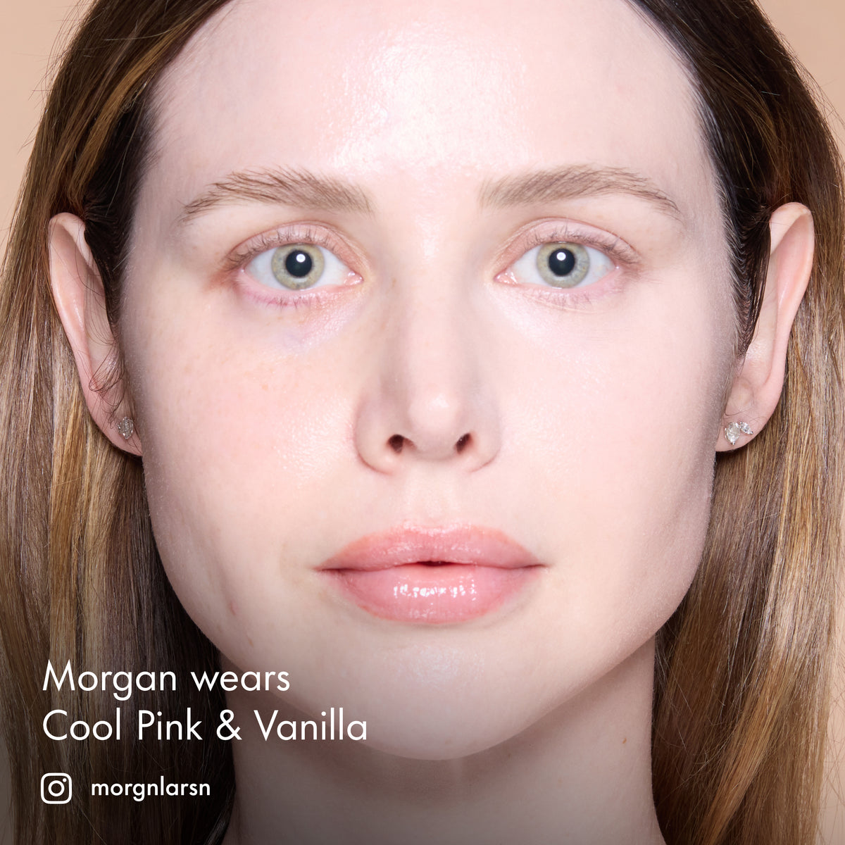 Morgan wearing blended HD PRO.Conceal Cool Pink and Vanilla.