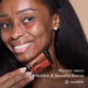 Maritza with HD PRO.Conceal Reddish and Beautiful Bronze applied around her eyes and cheek, holding the Reddish tube.