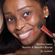 Maritza smiling with HD PRO.Conceal Reddish and Beautiful Bronze applied around her eyes and cheek, holding a tube.
