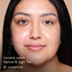 Lorraine wearing blended HD PRO.Conceal Apricot and Light Tan.