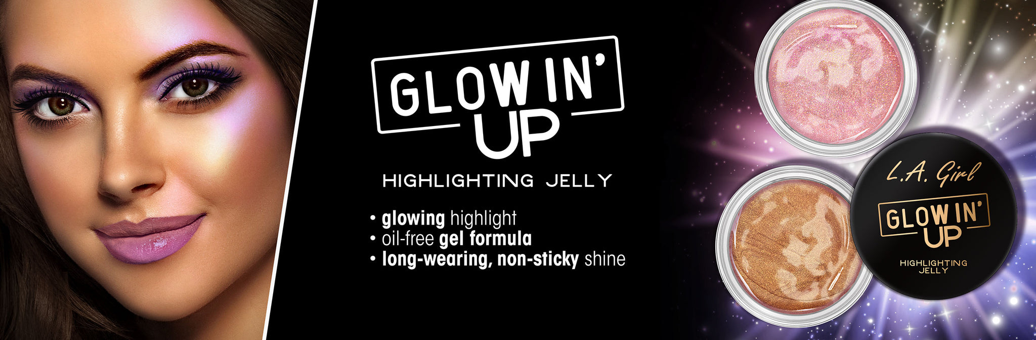 LAG Glowin up Highlighting Jelly web banner landing page promo