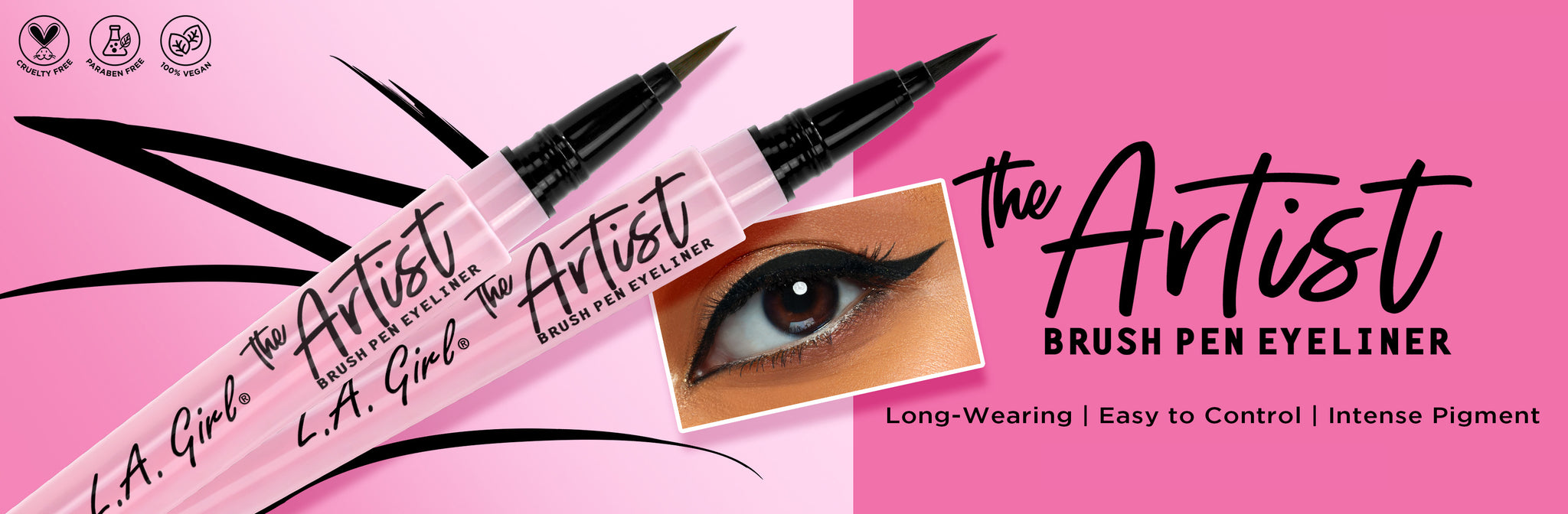 LAG artist eyeliner web desktop banner promo 2