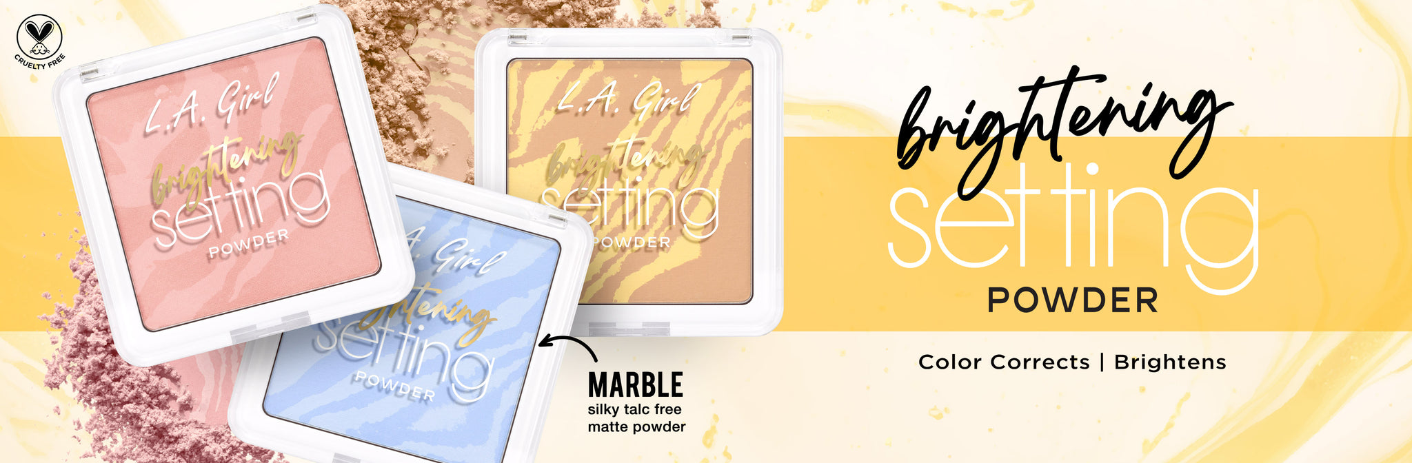 LAG brightening setting powder web desktop banner promo