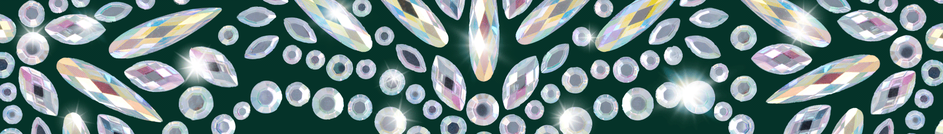 Moonlit Bloom Face Gems rhinestone detail