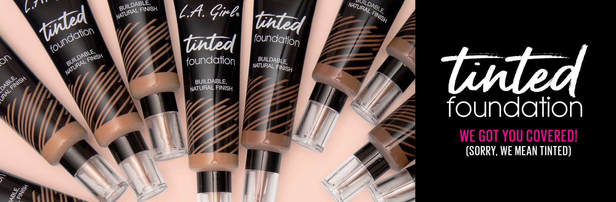 LAG tinted foundation web banner landing page promo