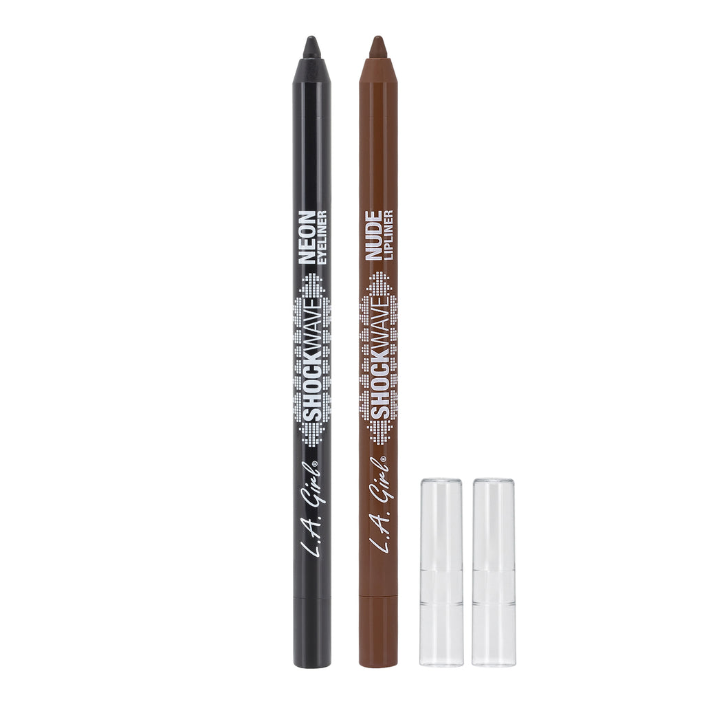 Two eyeliner pencils with 'L.A. Girl' branding on a white background