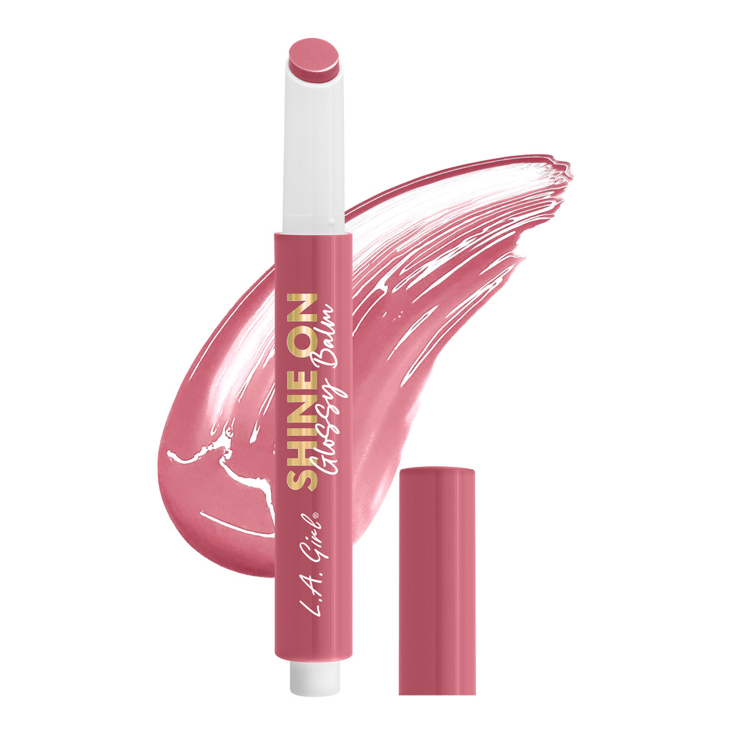 L.A. Girl lip gloss with pink shade and visible brand name on a white background